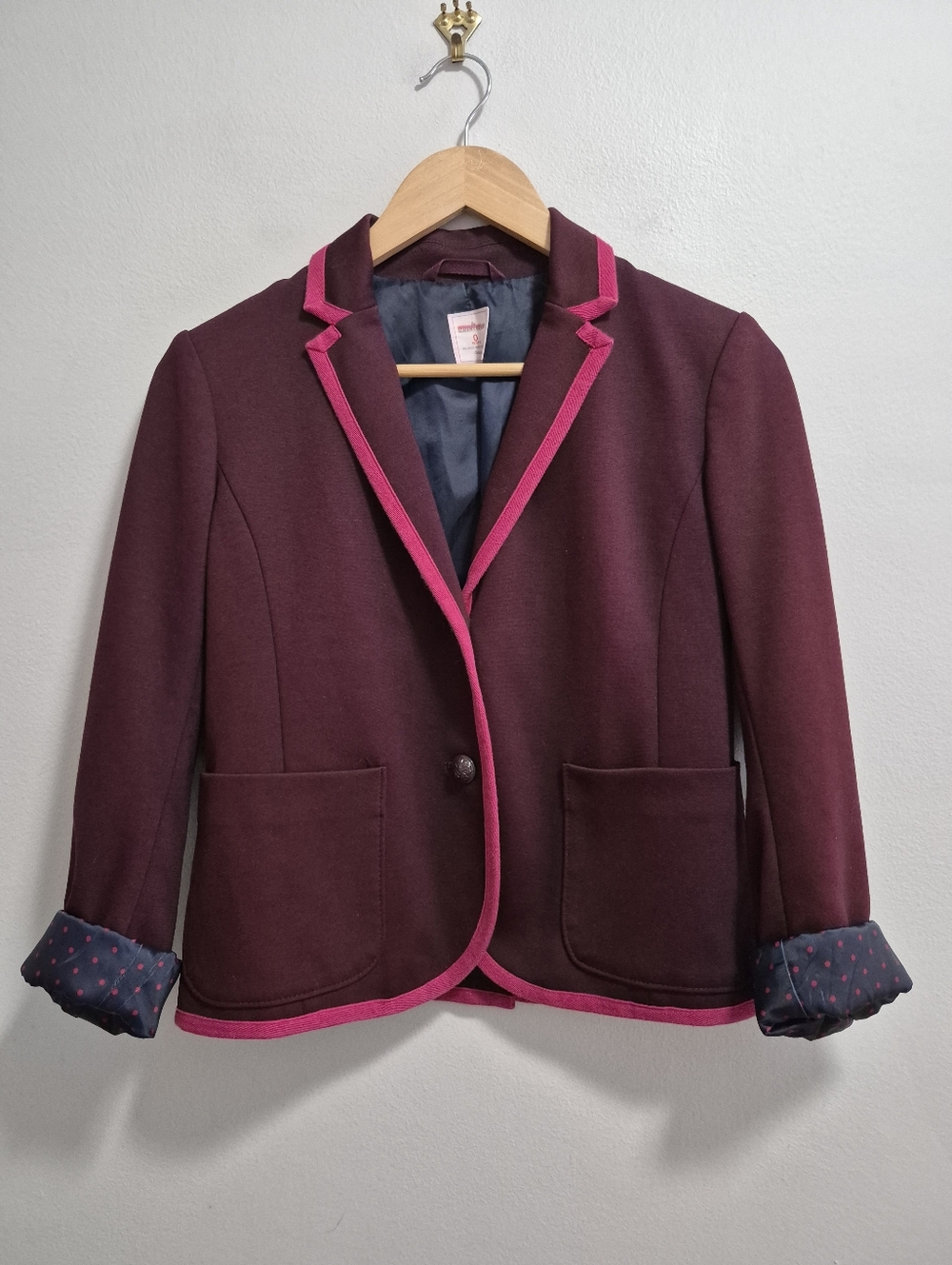 GAP The Academy Blazer Burgundy Pink Academia Career Size 0P